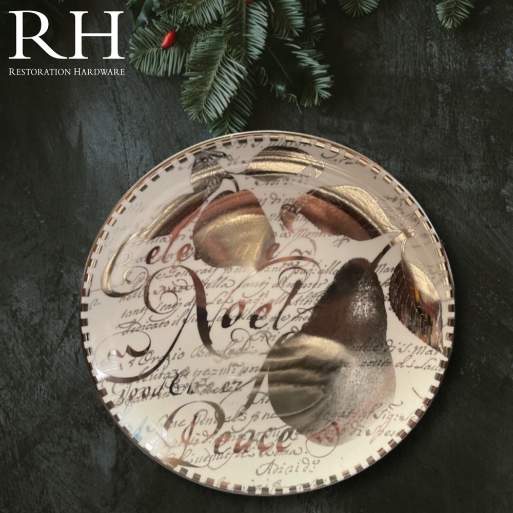 Restoration Hardware Christmas Holiday Plate Set